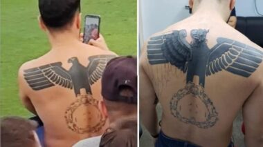 Em Manaus, torcedor inicia procedimento para cobrir tatuagem da águia