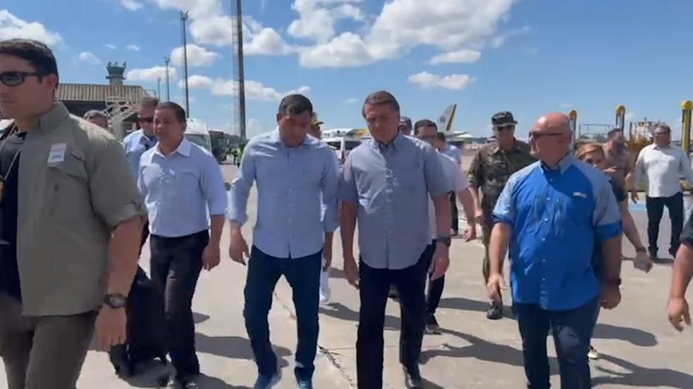 No momento, você está visualizando Governador Wilson Lima recepciona presidente Jair Bolsonaro em Manaus