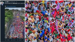 Leia mais sobre o artigo Lula posta foto de multidão na Bahia e internet denuncia montagens: ‘festival de gêmeos’