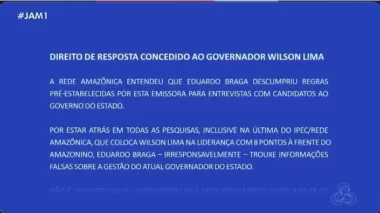 Após ofensas de Eduardo Braga, Wilson Lima tem direito de resposta concedido pela Rede Amazônica