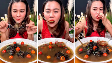 Influencer é presa após publicar vídeo tomando sopa de morcegos; assista
