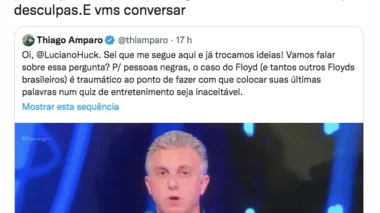 Huck assume erro após pergunta no Domingão e se desculpa