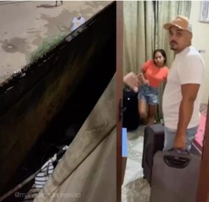 Leia mais sobre o artigo Espia…Mulher que foi expulsa de casa leva amante para falar com marido em Manaus; veja vídeo: