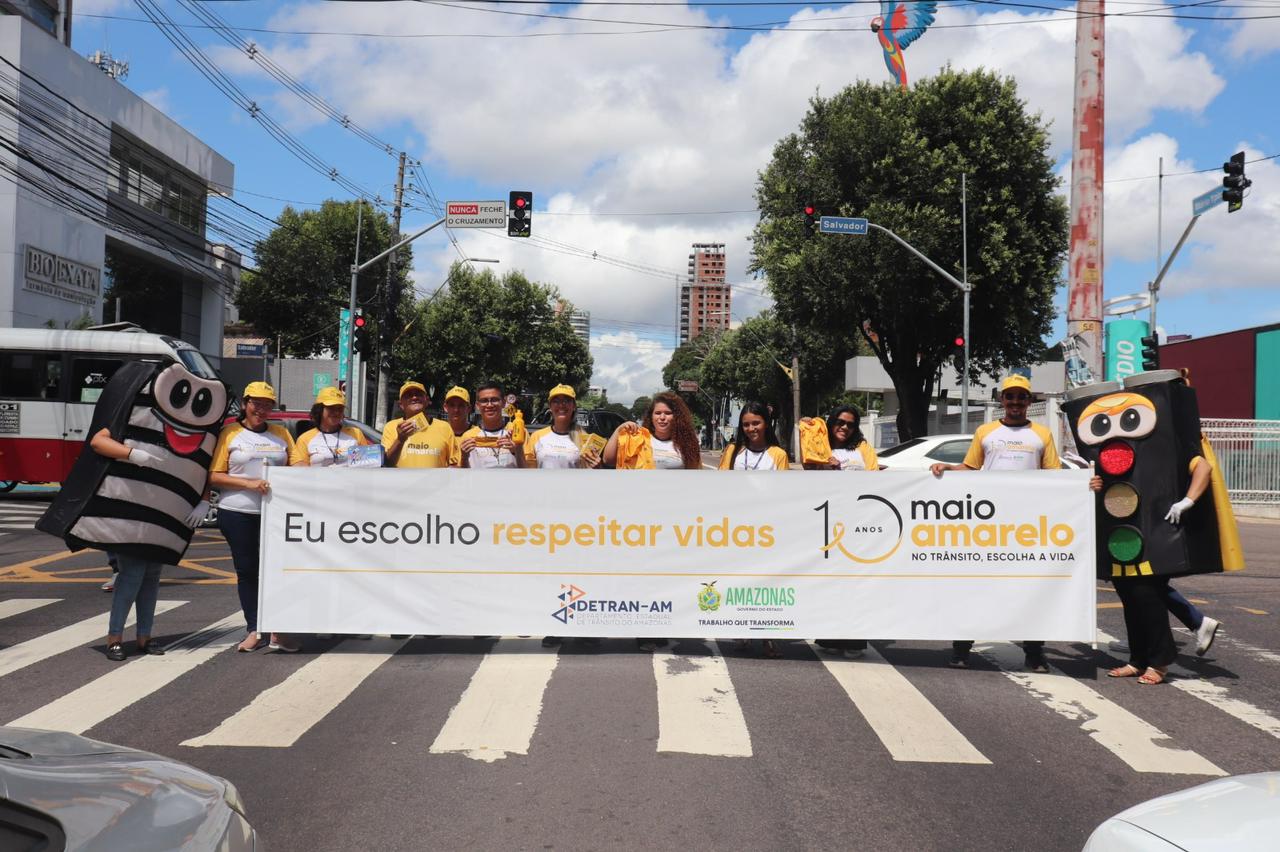 No momento, você está visualizando ‘Maio Amarelo’: Detran Amazonas faz campanha de conscientização na zona centro-sul de Manaus