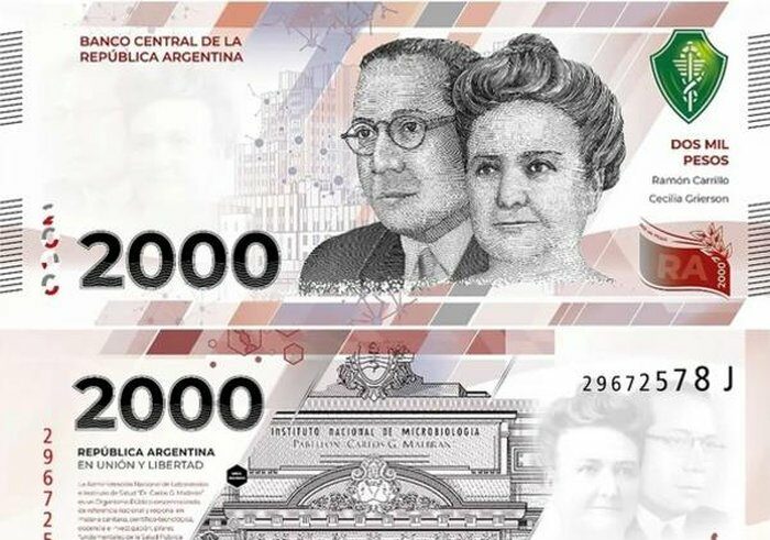 Você está visualizando atualmente Crise: Argentina cria cédula de 2 mil pesos que equivale a R$ 42