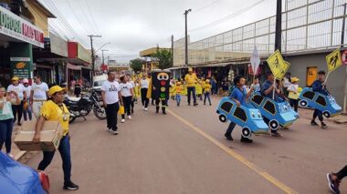 Detran Amazonas participa de ação alusiva ao ‘Maio Amarelo’ em Presidente Figueiredo