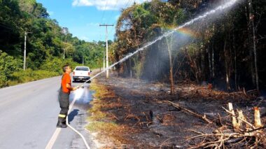 Corpo de Bombeiros combate 23 incêndios em áreas de vegetação na capital, nas últimas 48 horas