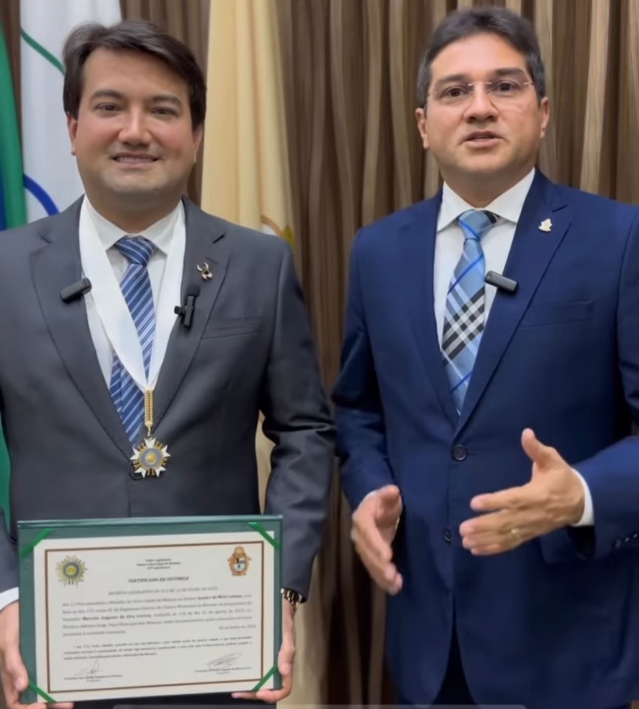 Você está visualizando atualmente Jender Lobato, presidente do Boi Caprichoso, recebe da Câmara Municipal de Manaus – a Medalha de Ouro ‘Cidade de Manaus’