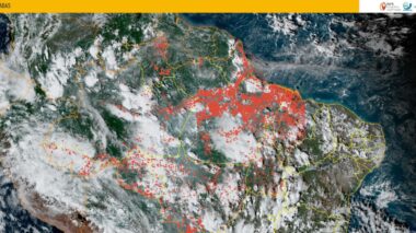 Imagens de satélites do Inpe mostram que queimadas do oeste do Pará e RMM são responsáveis por fumaça que atinge capital do Amazonas
