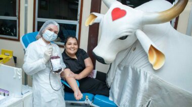 Garantido faz apresentação cultural e visita pacientes do Hemoam