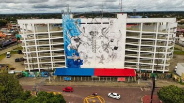 Festival de Parintins 2024: Novo Mural do Bumbódromo já está em fase final de produção