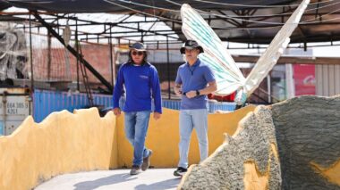 Prefeito David Almeida acompanha avanço das obras da segunda etapa do parque Gigantes da Floresta