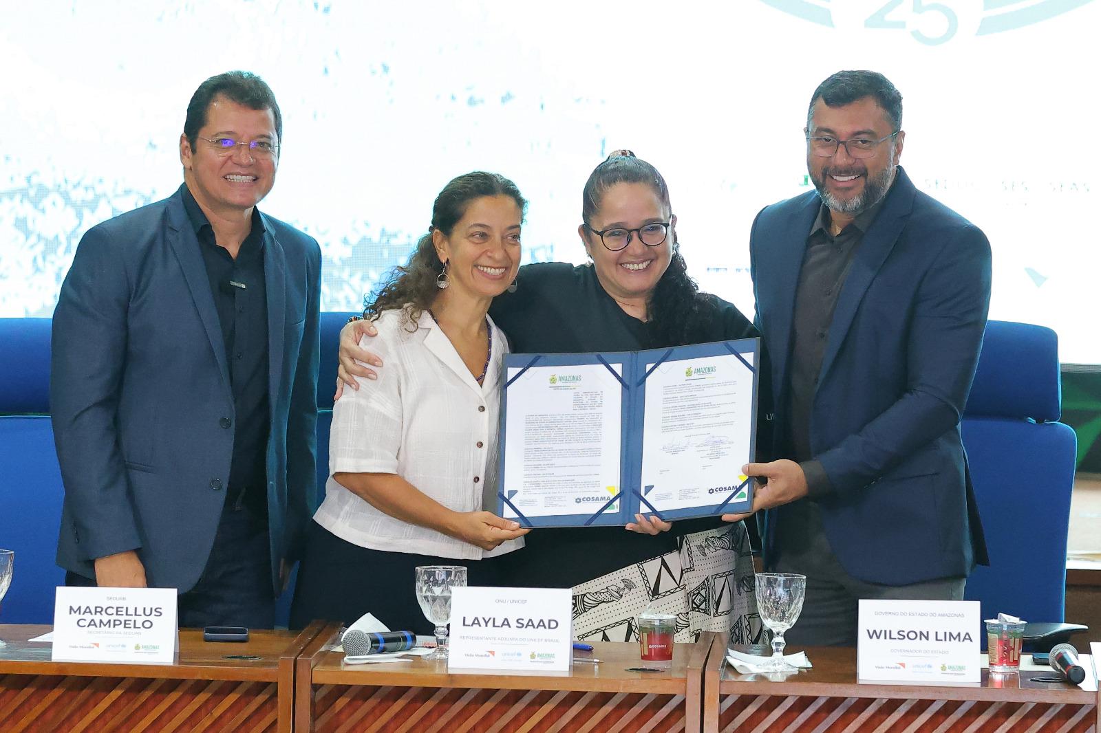 No momento, você está visualizando Governador Wilson Lima destaca avanços em políticas para a infância durante entrega do Selo Unicef para 29 municípios