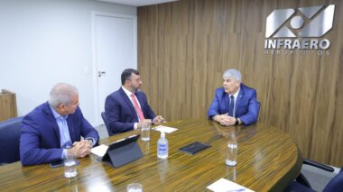 Wilson Lima e presidente da Infraero reúnem-se para tratar sobre aeroportos do interior