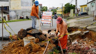 Prefeitura de Manaus realiza obra emergencial de recuperação de drenagem no Nova Esperança