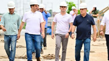 Prefeito David Almeida fiscaliza fase final das obras do complexo viário Rei Pelé que alcança 90% de execução