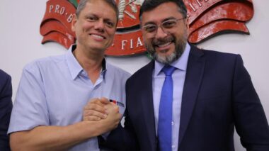 Governadores Wilson Lima, Tarcísio de Freitas e Mauro Mendes reúnem-se com membros da associação que representa secretarias estaduais de Meio Ambiente