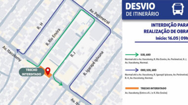 Prefeitura de Manaus interdita trecho da avenida Itacolomy para obra do Governo Federal no Armando Mendes