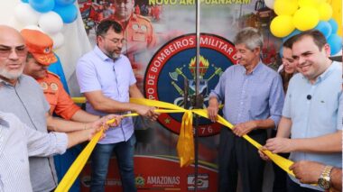Governador Wilson Lima entrega Grupamento Integrado de Combate a Incêndio em Novo Aripuanã