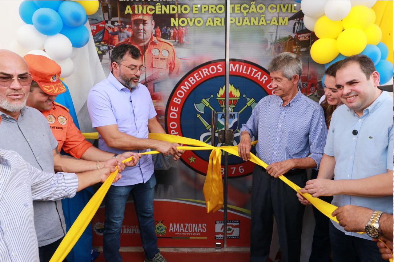 No momento, você está visualizando Governador Wilson Lima entrega Grupamento Integrado de Combate a Incêndio em Novo Aripuanã