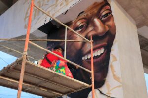 Leia mais sobre o artigo Arte urbana transforma complexo viário Rei Pelé em novo cartão-postal da zona Leste de Manaus