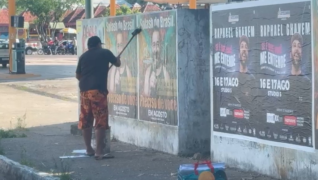No momento, você está visualizando Prefeitura de Manaus notifica aplicação de lambe-lambe em flagrante e aciona empresas
