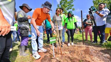 Prefeito David Almeida lança projeto ‘Parque 60+ Verde’ e promove o maior plantio em parque urbano de Manaus