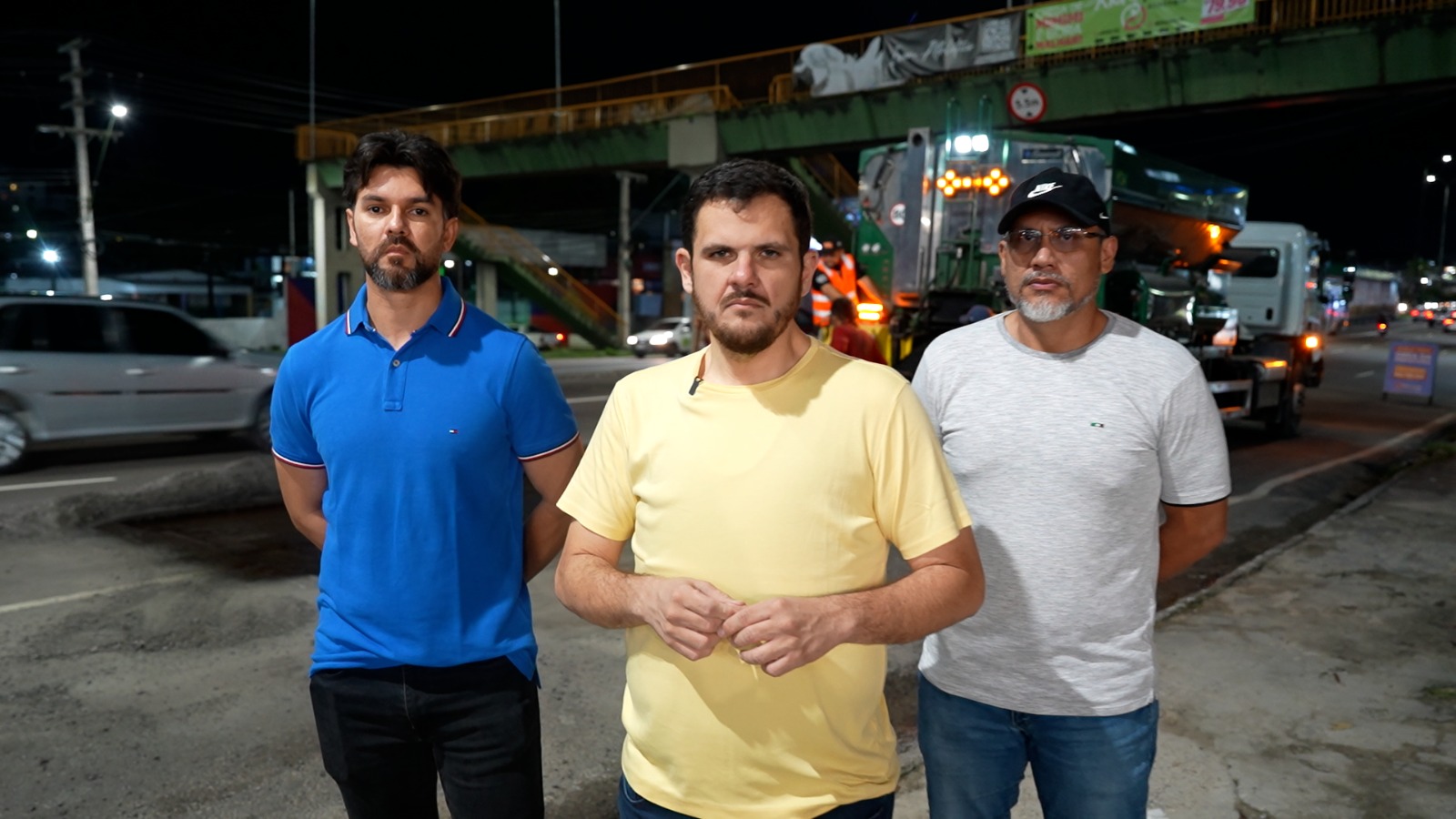 No momento, você está visualizando Prefeito Renato Junior vistoria obra na madrugada de domingo e apresenta tecnologia ágil e durável da operação ‘Tapa-Buracos’