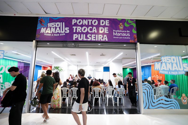 No momento, você está visualizando Prefeitura de Manaus inicia retirada de pulseiras do ‘#SouManaus Passo a Paço 2026’ nesta sexta-feira