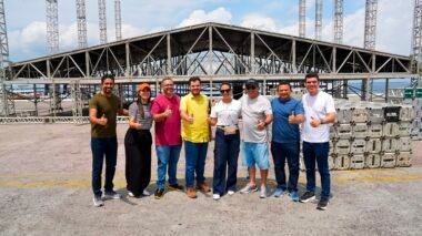 Prefeito Renato Junior vistoria montagem de palco do ‘#SouManaus Passo a Paço 2026’ e programação será apresentada nesta segunda-feira, 24/8